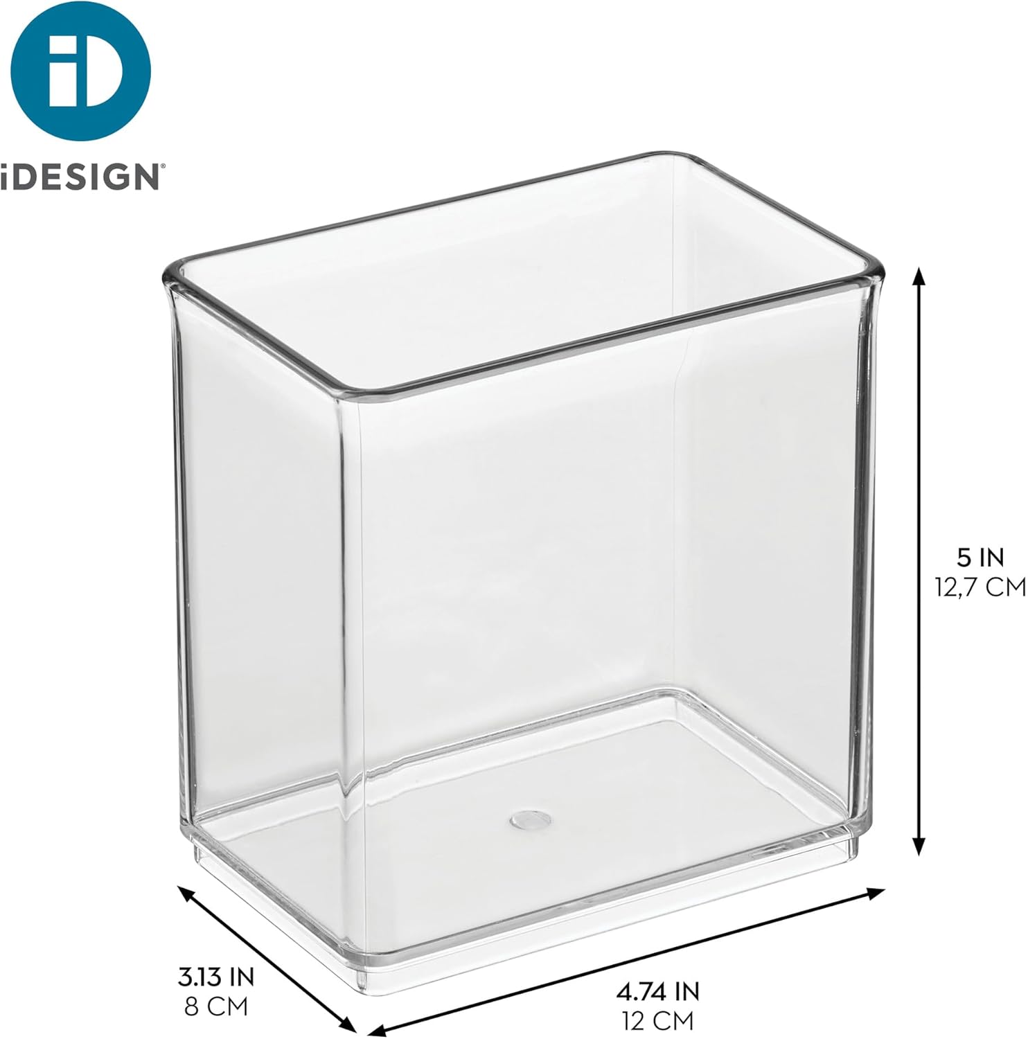 iDesign Tall Inner Organizer Bin - Fits Inside Large Plastic Storage Bins, Clear, Made in USA