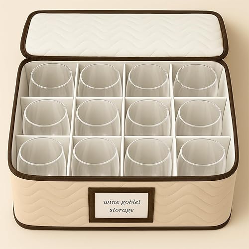 Miniatura 6 de Hold N Storage Juego de 2 vasos de vino con divisores  cada uno tiene capacidad para 12 copas de vino de tamaño estándar de hasta 10 pulgadas de