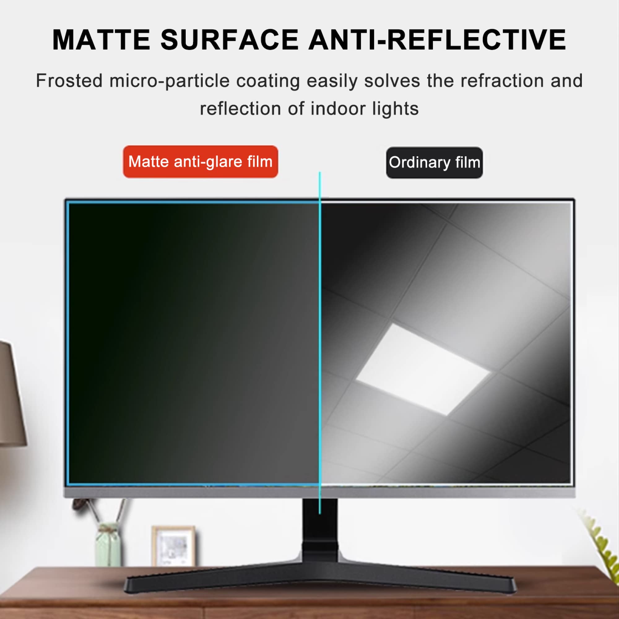 Protector De Pantalla TV Antideslumbrante 55 a 75 Pulgadas, Filtra La Luz Azul, Antiarañazos, Alivia La Tensión Ocular, Nueva Superficie Esmerilada Mejorada, Para Sony, Sharp Etc / 75in1682x966mm