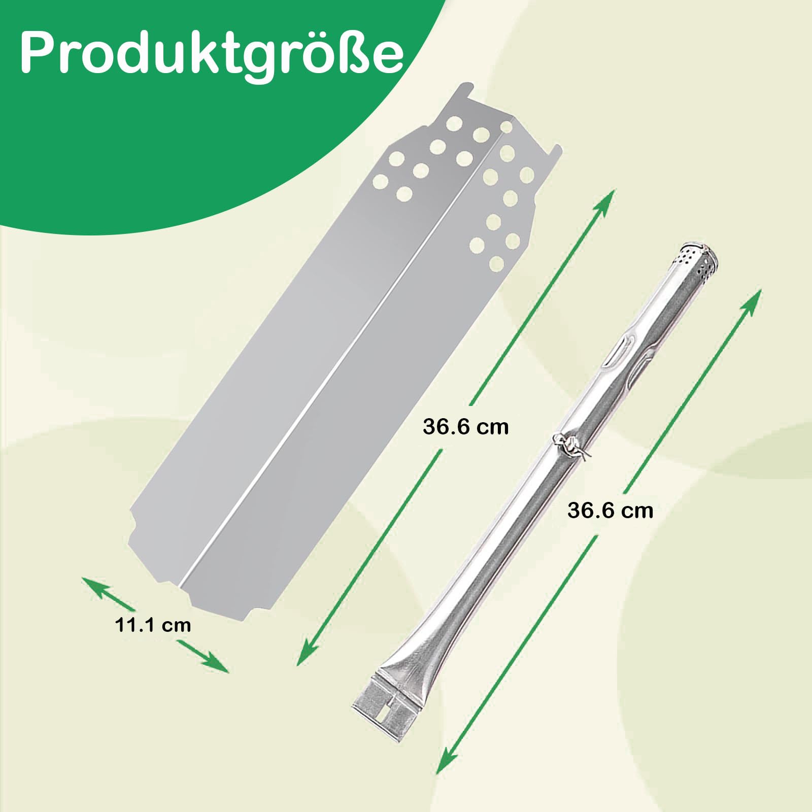 WELL GRILL Części zamienne do grilla gazowego Charbroil Gas2Coal 463370516 468302321 468302421, szyny aromatyczne BBQ i rura palnika ze stali nierdzewnej do Char Broil Gas2Coal G553-0002-W1A G421-0001
