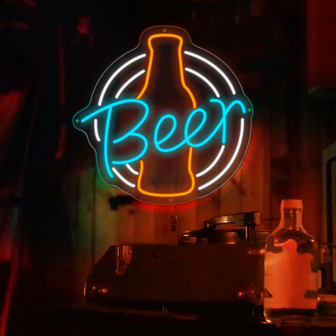 Champagne Beer LED Neon Light, 30 cm x 30 cm - Image 3