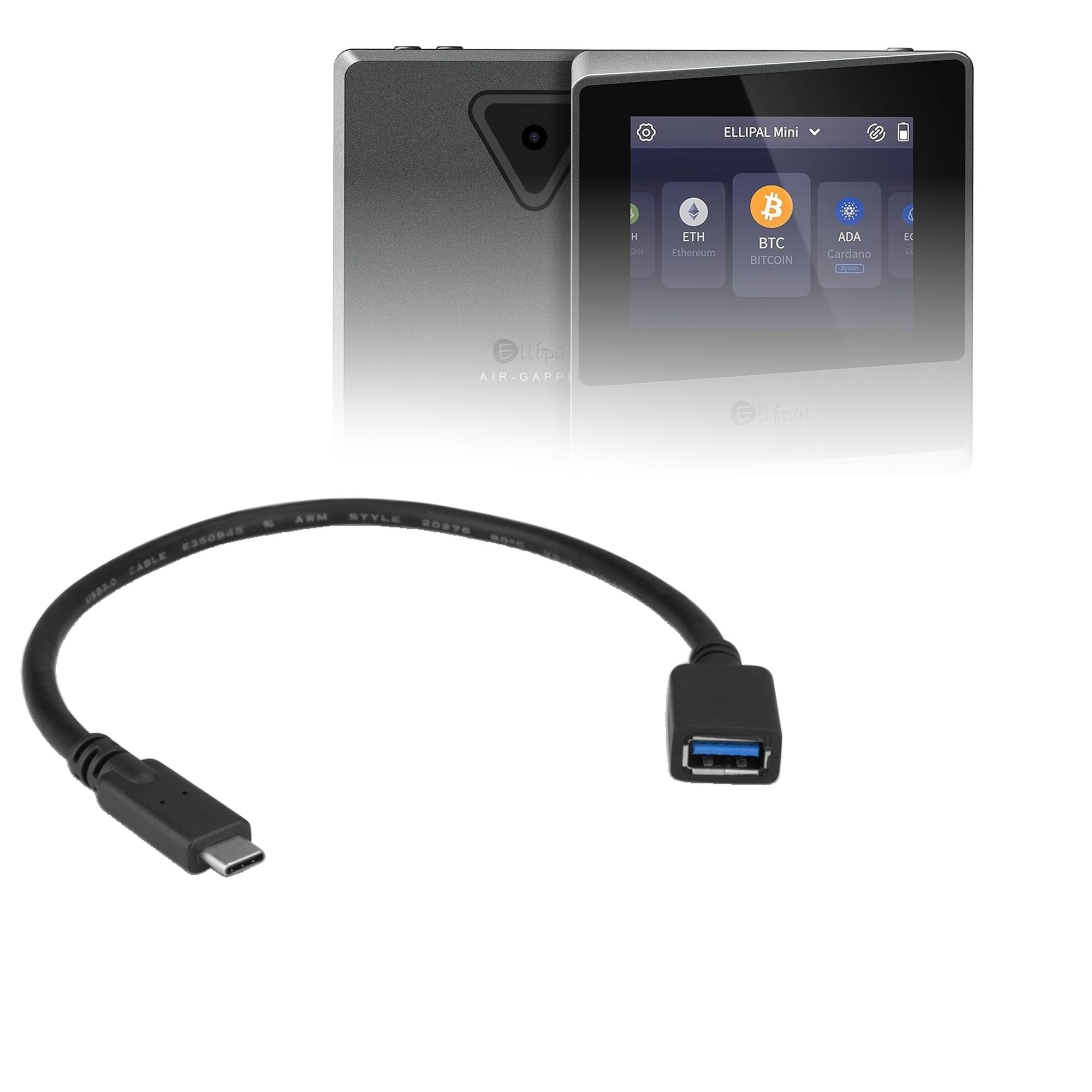 BoxWave Cable Compatible with ELLIPAL Titan Mini - USB Expansion Adapter, Add USB Connected Hardware to Your Phone