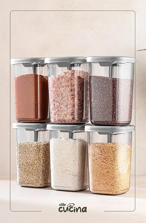 Alessi 6 Adet Kendinden Kaşıklı Etiketli Baharatlık Seti 450 Ml Antrasit