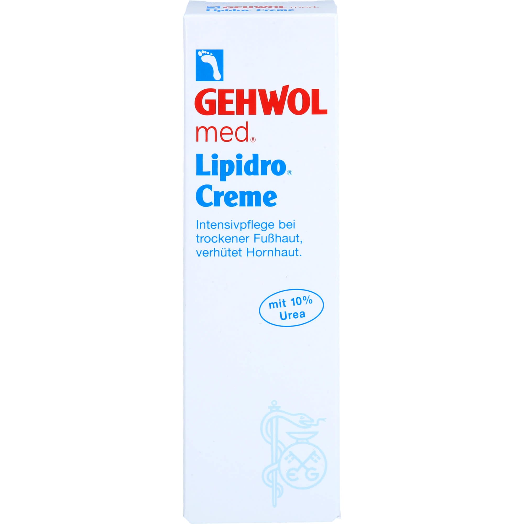 Gehwol Med Intensivpflege Lipidro Creme bei Trockener Fußhaut, Verhütet Hornhaut, 75 ml