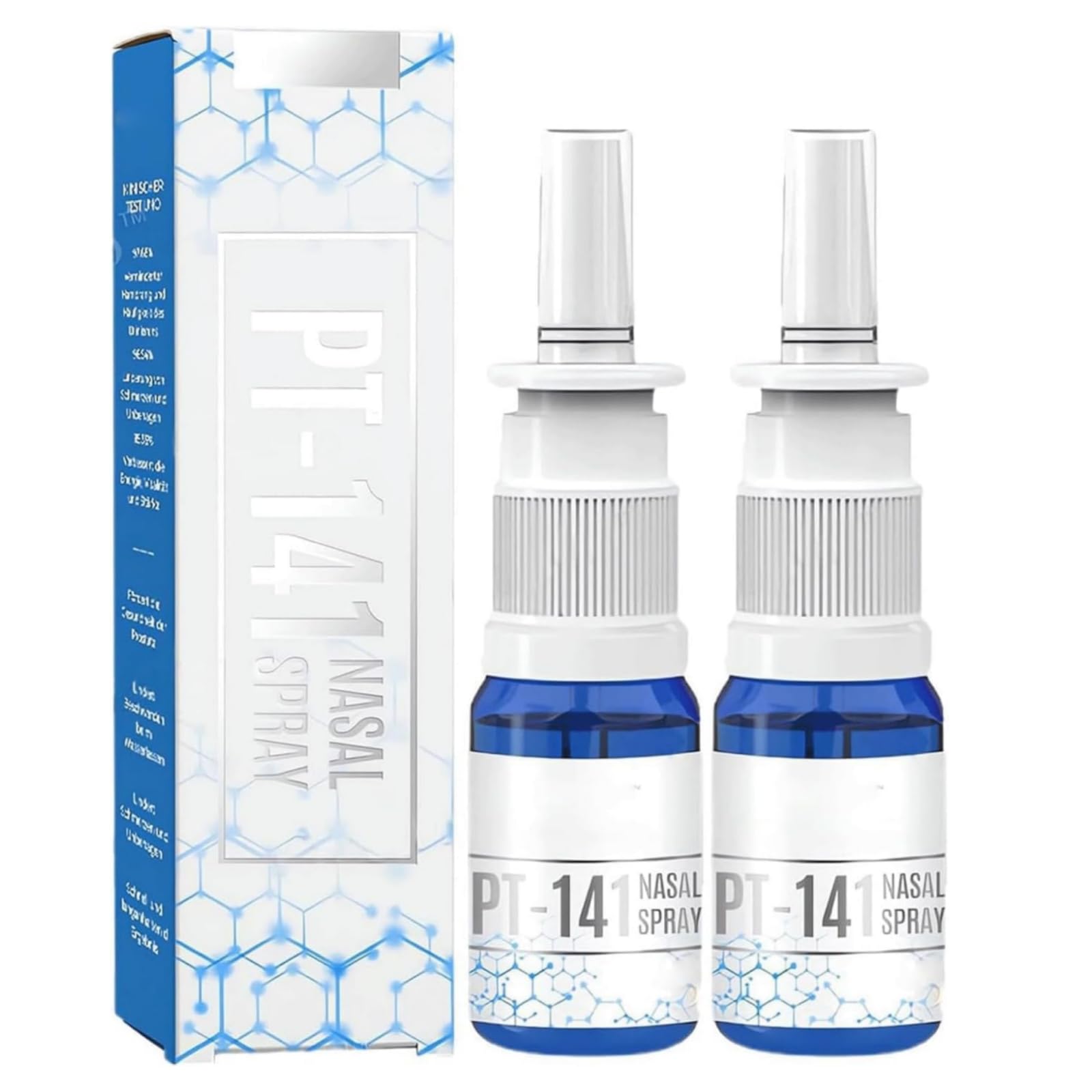 2PCS Pt 141 Peptide Nasal Spray,Pt-141 Peptide Nasal Spray for Men,B-ee Ven-om Sprays Relief,Long-Lasting Natural Barrier Designed to Help Male Health,Instant Action,Male Daily Use(2 * 20ml)