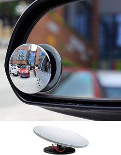 3R-240 360° Round Shape Blind Spot For Car ORVM Mirror-Pack of 2, Rear View Adjustable Wide Angle Frameless Convex, Parkin... Price In India