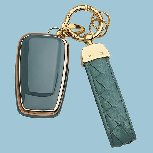 Miniatura 7 de Compatible con funda para llavero Toyota con llavero de TPU suave funda protectora para llave para Highlander RAV4 Camry 2018-2022, Azul