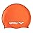 Arena Classic Unisex Soft Silicone Swim Cap for Women and Men, Intensive Training and Racing Comfortable Non-Slip Long Hair Swimming Hat, Orange