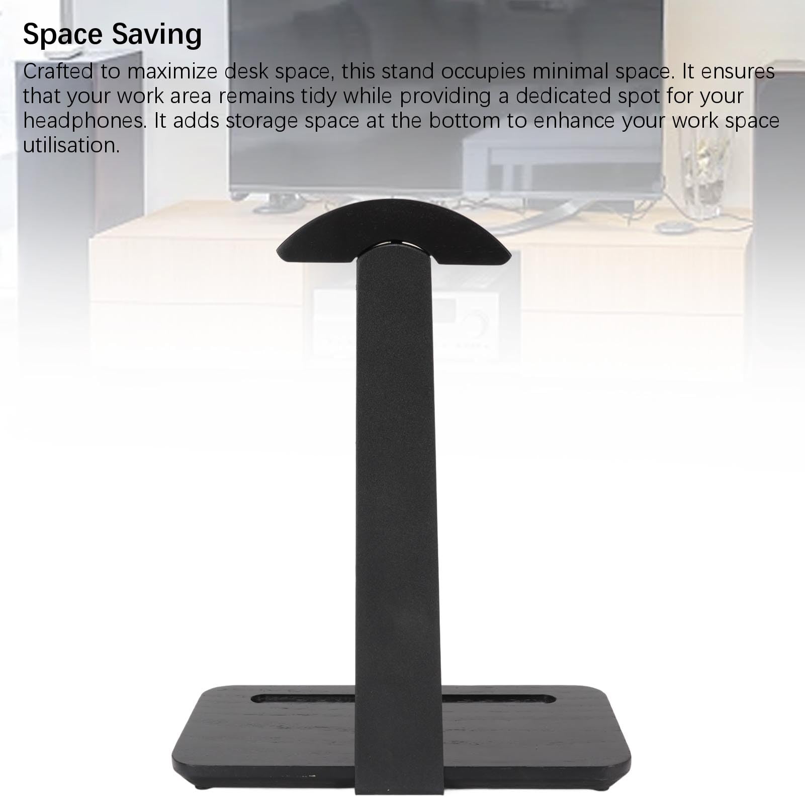 Tosuny Supporto per Cuffie in Noce con Base in Lega di Alluminio, per Uso | Anti Slip Desktop Headset Holder, Space Saving Rack for Gaming and Music Headphones