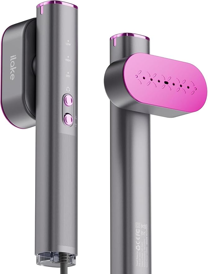 Steamer for Clothes, 1000W Portable Garment Steamer Travel Size, 100-240V Dual Voltage, 120ml Tank Handheld Steam & Iron 2 in 1, for Home, Business, Global & Europe Traveling, Space Grey