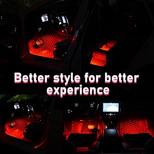 Miniatura 6 de Tira de luz LED para automóvil, 24 luces LED RGB de neón para atmósfera interior, luz nocturna ambiental de 12 V, puerto USB, lámpara decorativa