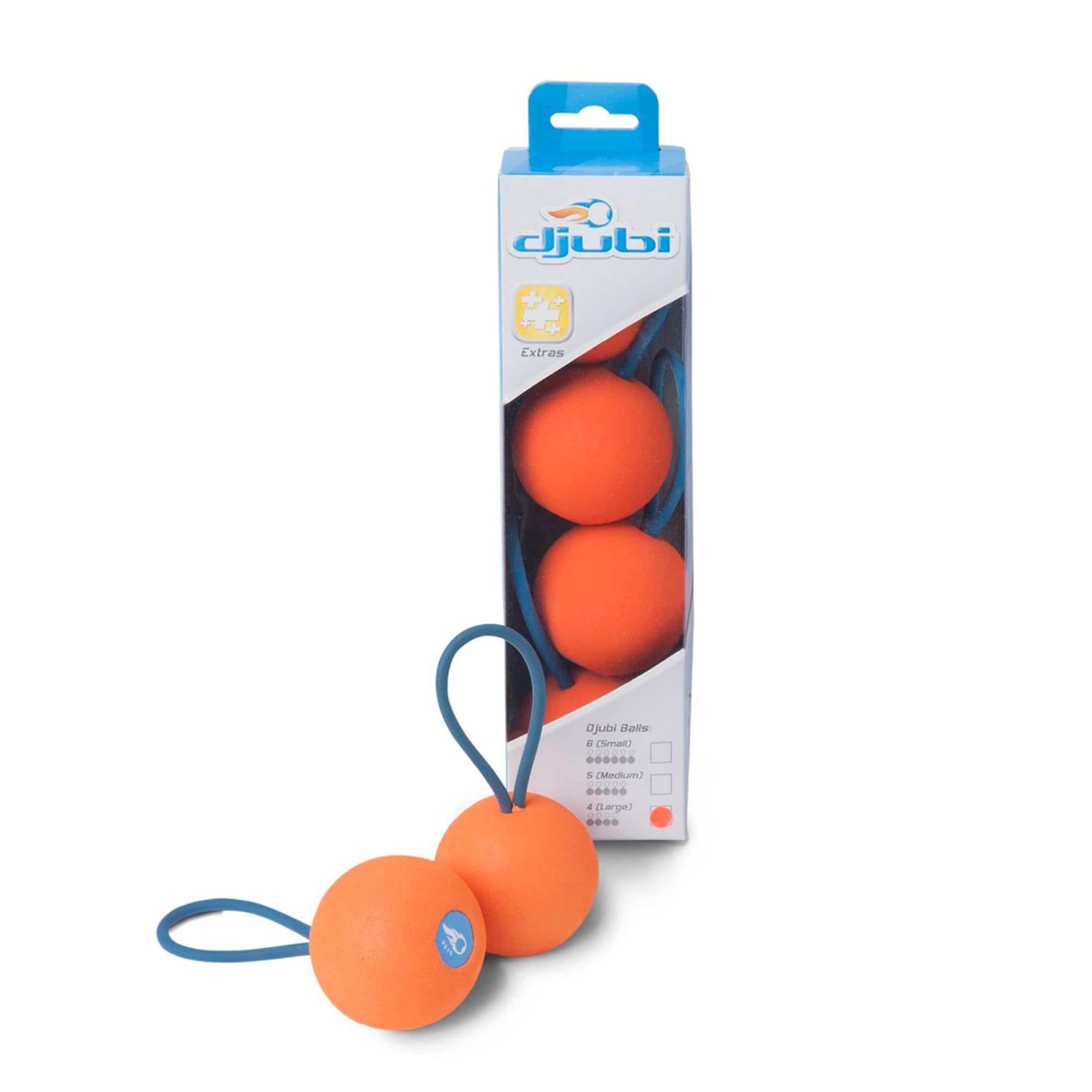 Djubi Slingball Large Ball Refills, 4 Balls, Continue The Ultimate Game of Ca...