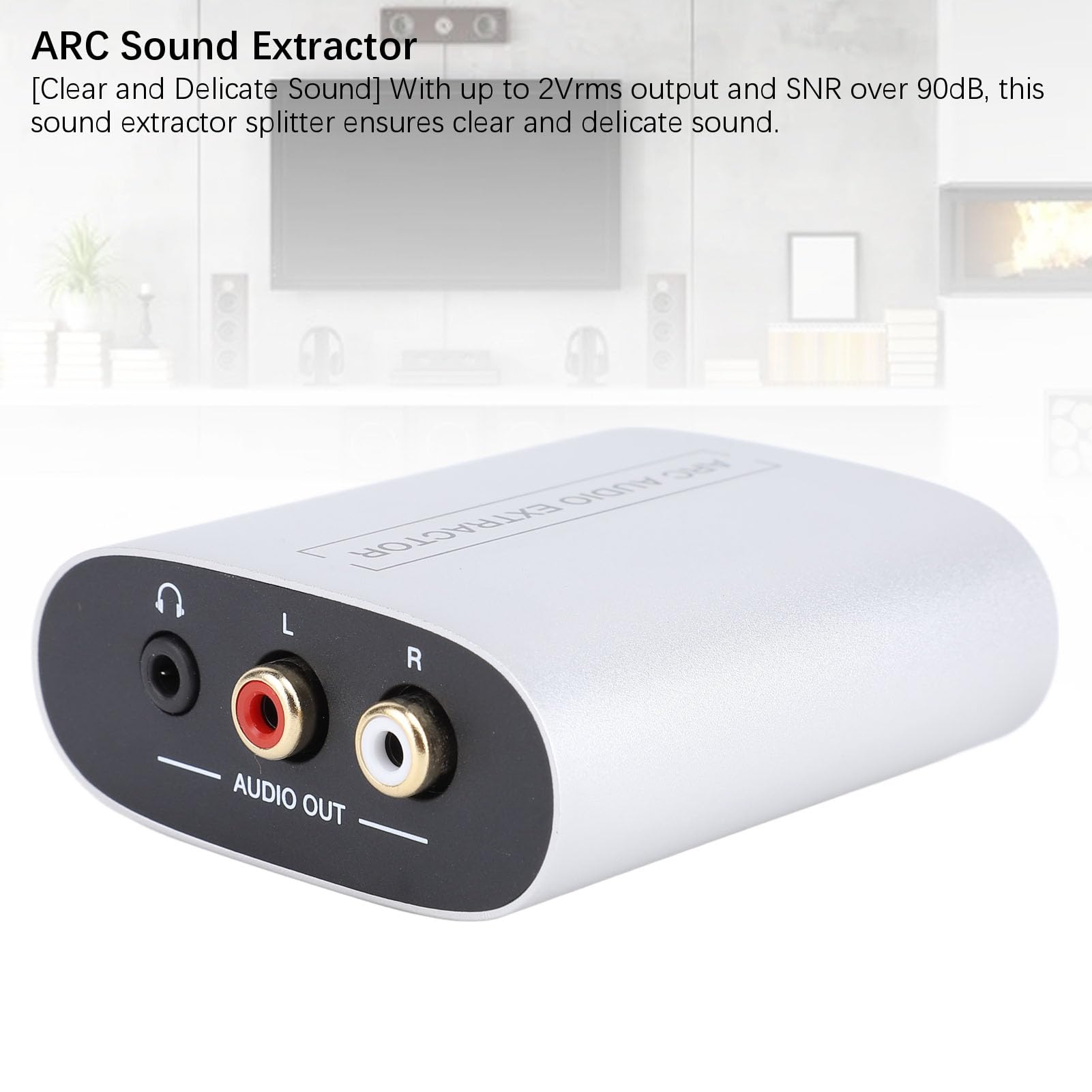Generic Splitter Estrattore Versatile Convertitore Delicato per HDTV Porte AV Stereo Jack LR con Suono Chiaro, per Vari Dispositivi Lega di Alluminio