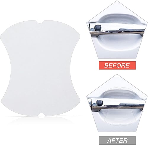 Miniatura 7 de BBTO Protector de manijas de puerta de automóvil para automóvil, protectores de arañazos para manija de puerta de automóvil, película protectora de