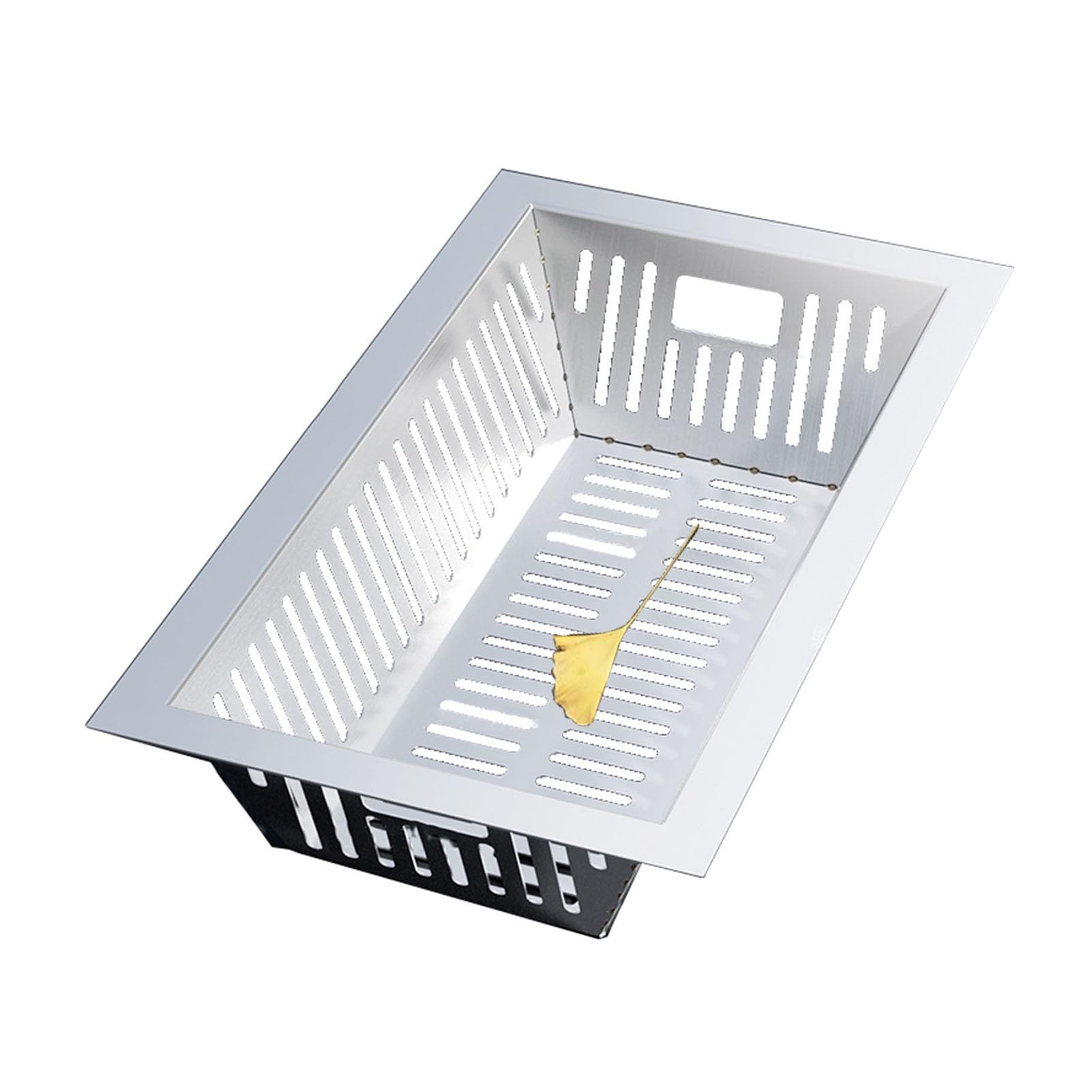 GOCHUSX Sewer Drain Strainer, Sewer Grate Outdoor Drain Cover, Rectangular Floor Drain Sewer Grille for Stones, Leaves, Branches, Filtering, Easy Clean(Silver-4pcs,40x60x15cm)