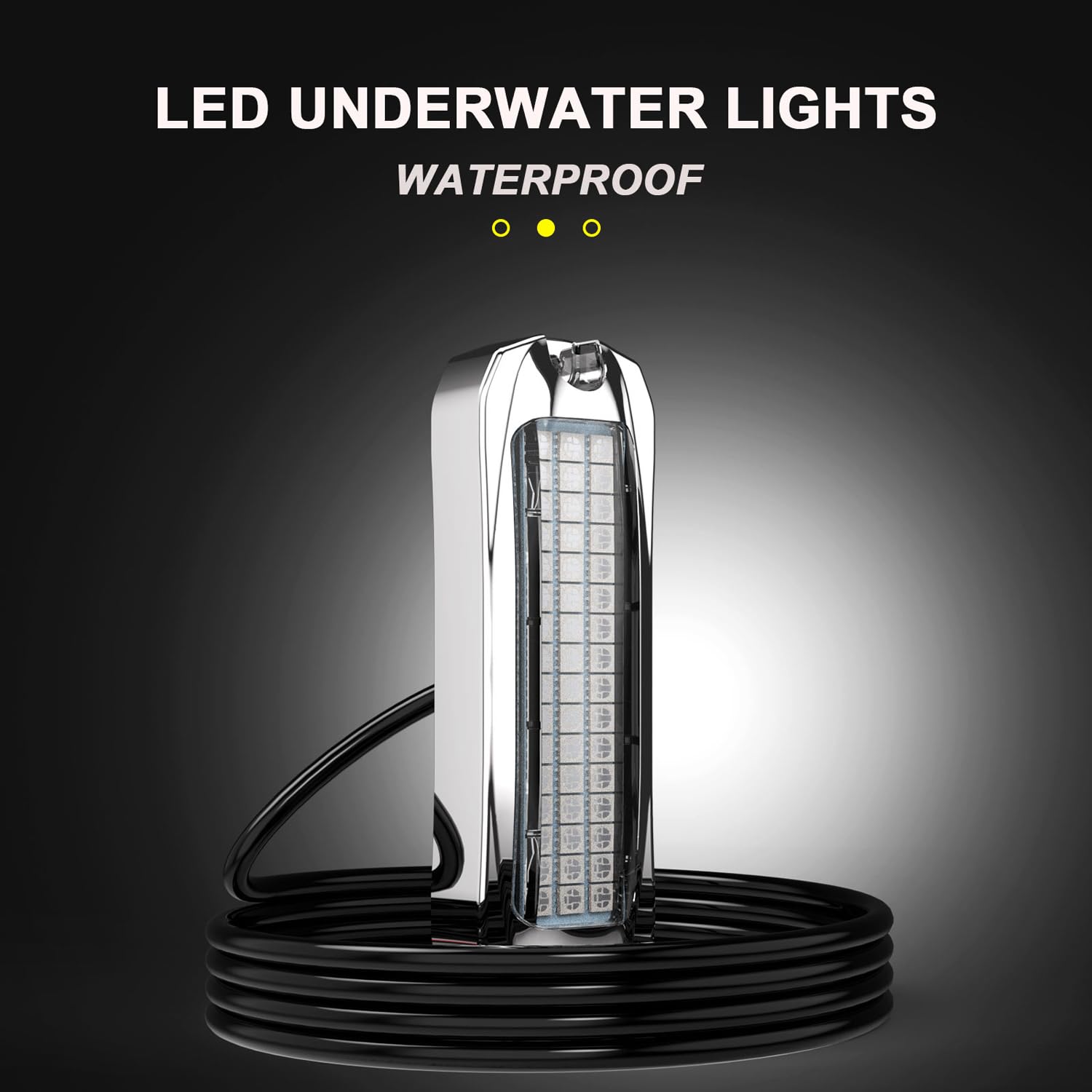 Greluma 2 Pcs Éclairage de pont intérieur étanche à 48LED pour bateau,éclairage de courtoisie,éclairage de navigation,tableau arrière,cabine,pour ponton,bateau de pêche,kayak,voilier,12/24V,bleu