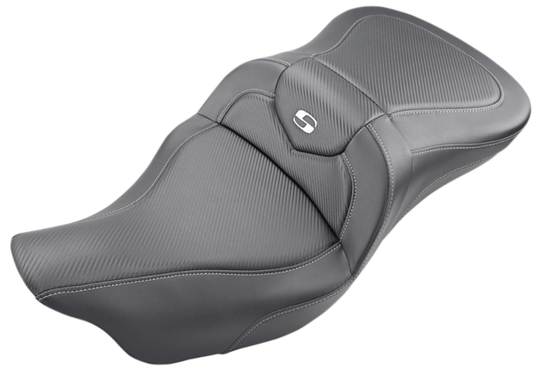 SaddlemenSADDLEMEN 0801-1202 808-07B-185T Roadsofa Trike Seat - Carbon Fiber-without Backrest- Black - '09-'23 FLHTCUTG