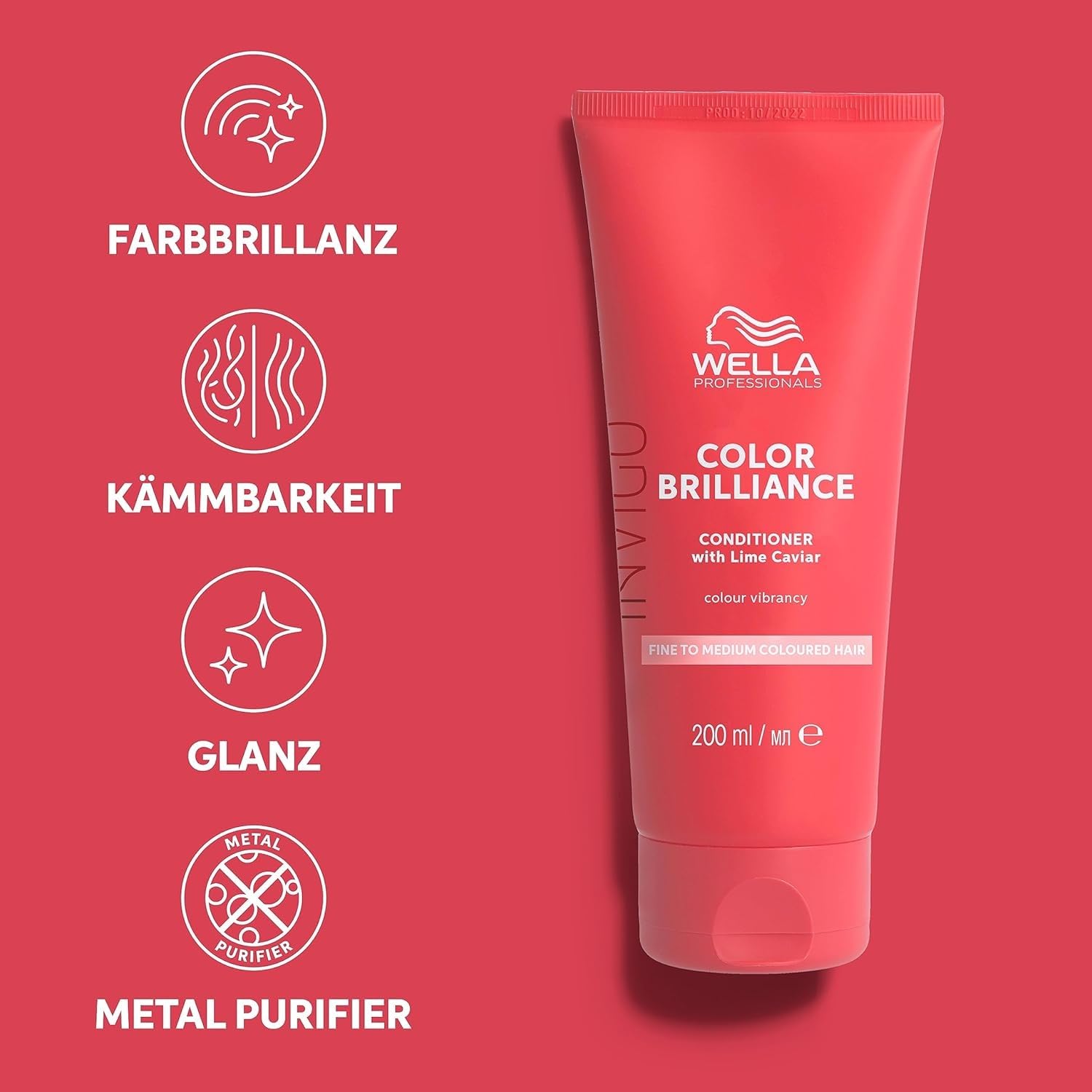 2er Wella Professionals Invigo Color Brilliance Vibrant Color Conditioner Fein/Normal, 1000ml