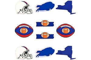 10PCS Football Shoe Charms for Clog Shoes, Sandals & Bracelet Party Gifts