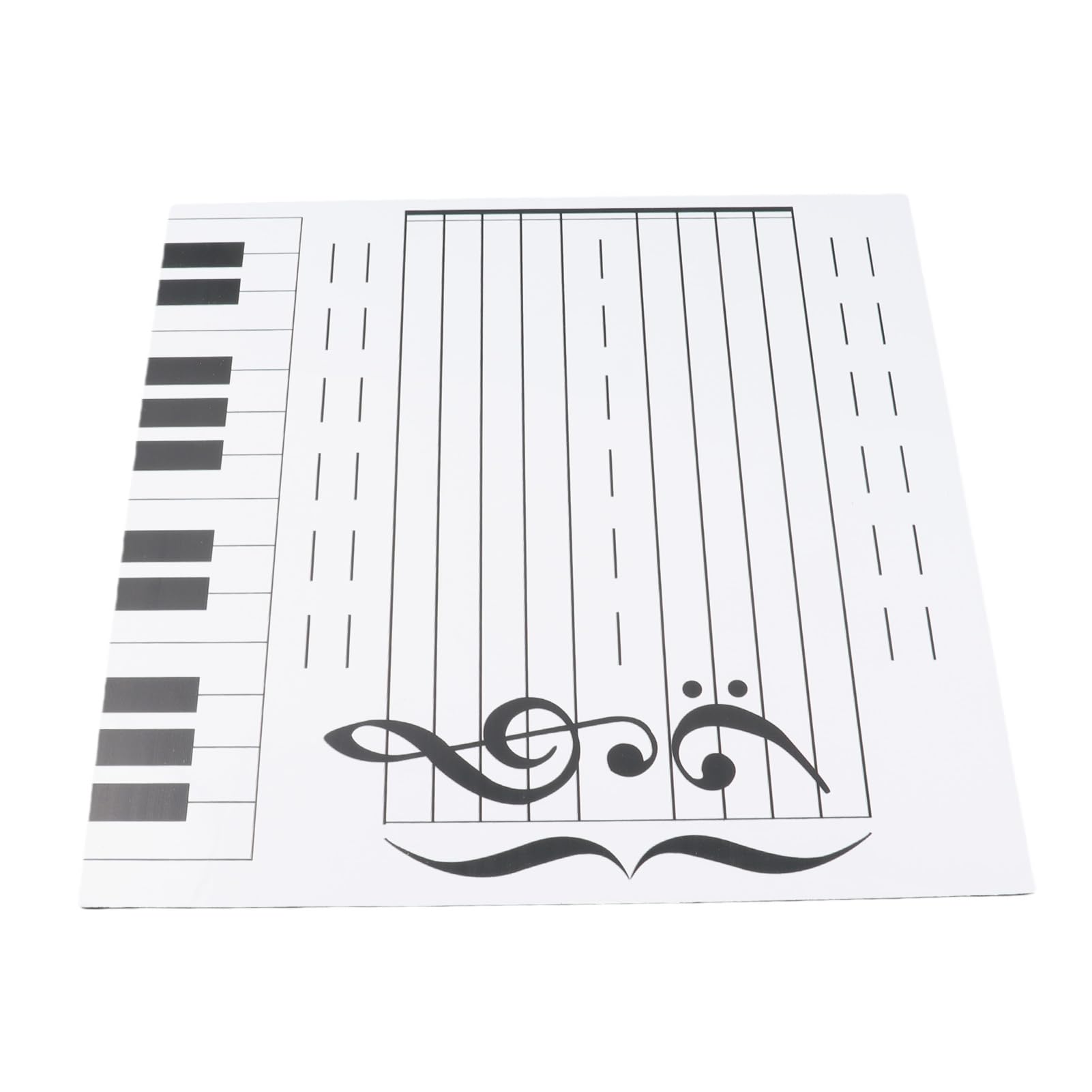 Magnetische, Trocken Abwischbare Tafel – Doppelseitiges Musiknoten-Lehrmittel für das Klassenzimmer, für Musiklehrer, Inklusive 70 Magneten und Marker