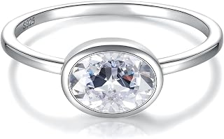Sariel Simple Birthstone Rings for Women Family Jewelry 925 Sterling Silver Colorful Cubic Zirconia Stackable Promise Ring for Her