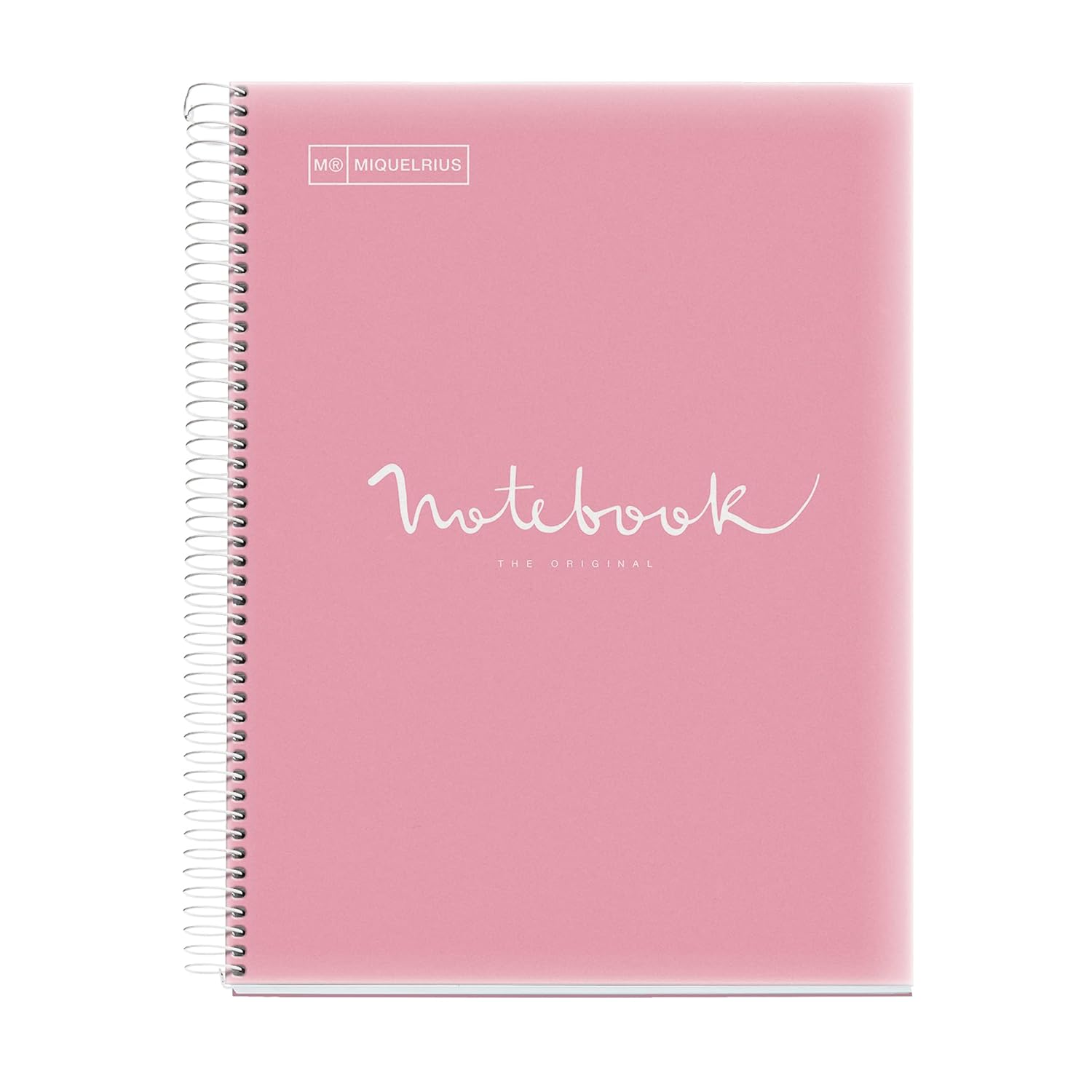 MIQUELRIUS Spiral Notebook A4 Polypro Cover Large Squares Seyès Perforated Pink      Spiral-bound