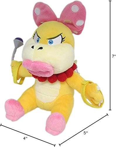 Miniatura 2 de Little Buddy Super Mario Series Wendy Koopa - Peluche de 7 pulgadas