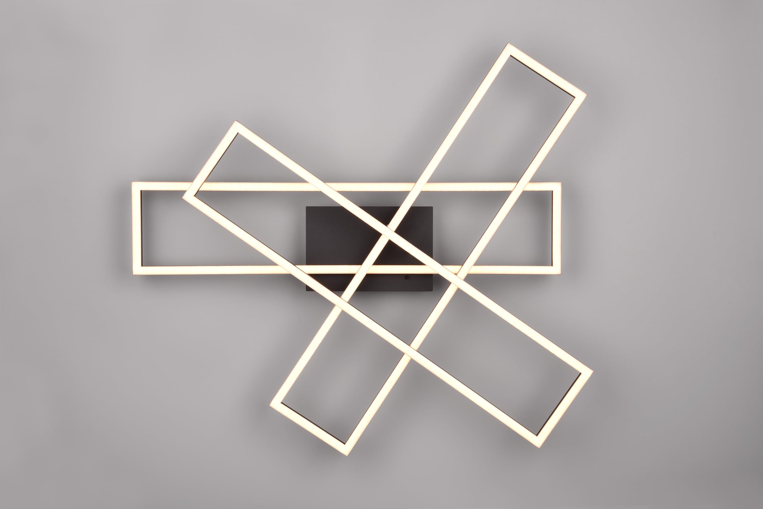 Reality Leuchten RL Lámpara De Techo Corso R64423132, Metal Black Mate, Incl. LED De 36 Vatios, Mando A Distancia