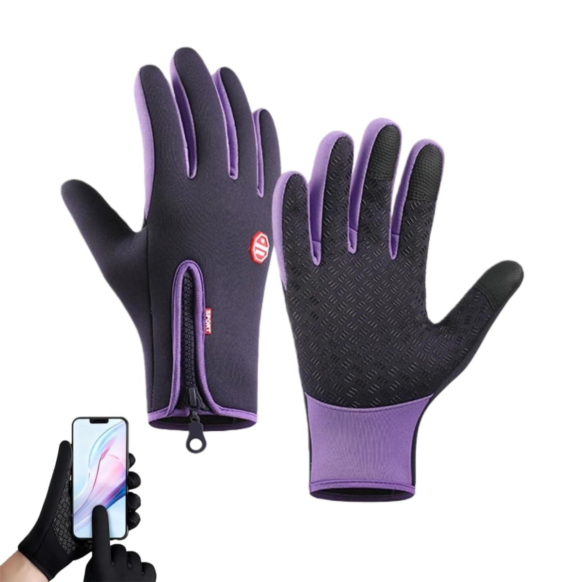 Velura Winter Gloves, Thermal Touch Screen Windproof Glove, Ultimate Waterproof & Windproof Thermal Gloves — view 10
