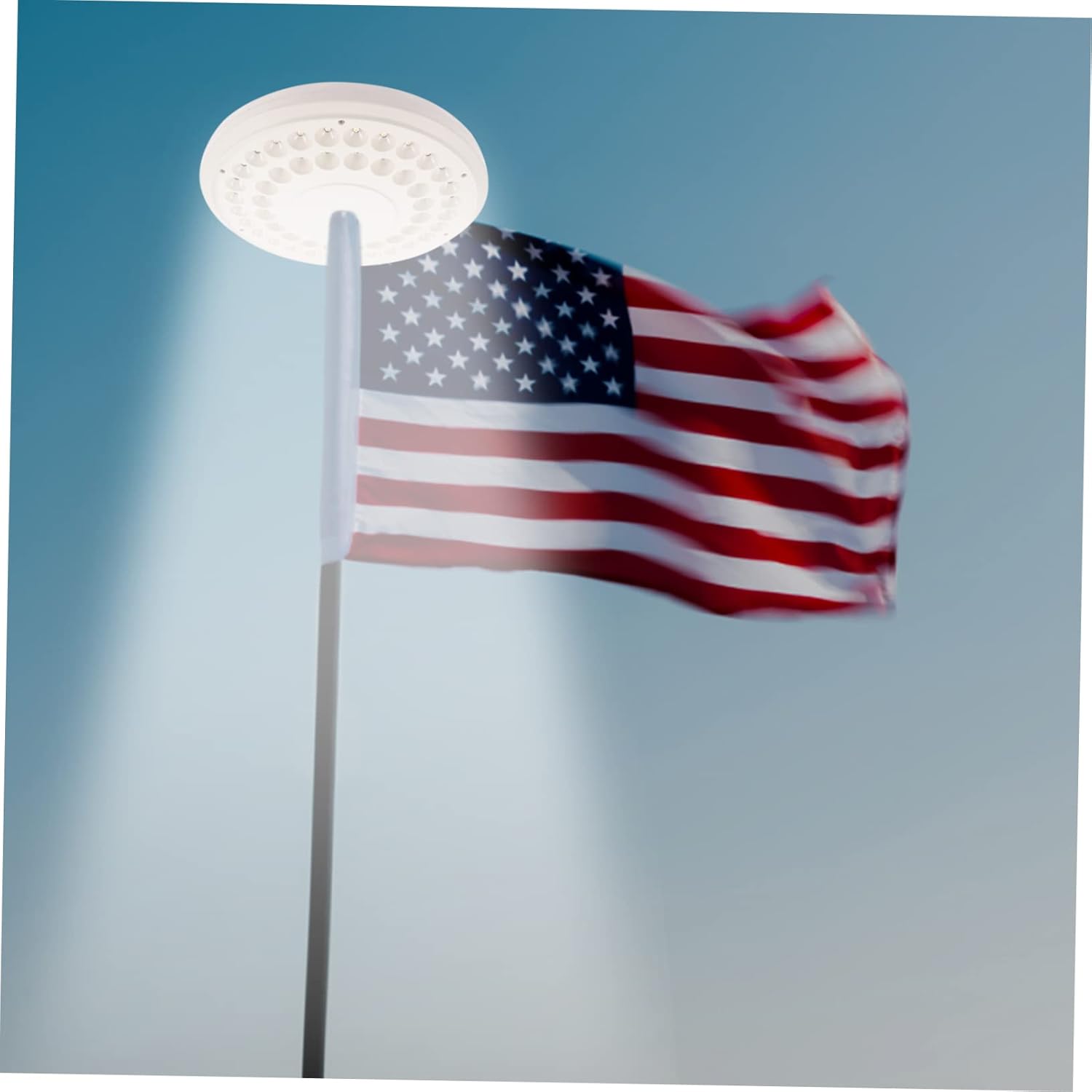 Solar Flag Pole Lamp Battery Led Lantern Solar-Powered for Power Outages Day Night Visibility