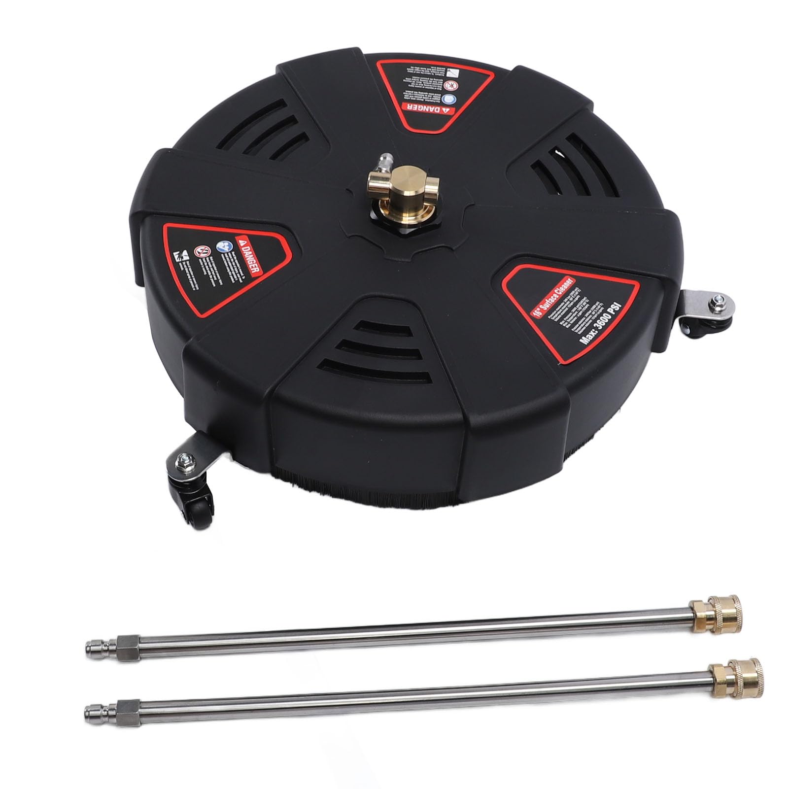 Limpiador de Superficies de Lavadora a Presión de 3600PSI, Lavadora Eléctrica de Alta Presión de 16 Pulgadas con Conector Rápido para Limpieza de Jardines y Pavimentos