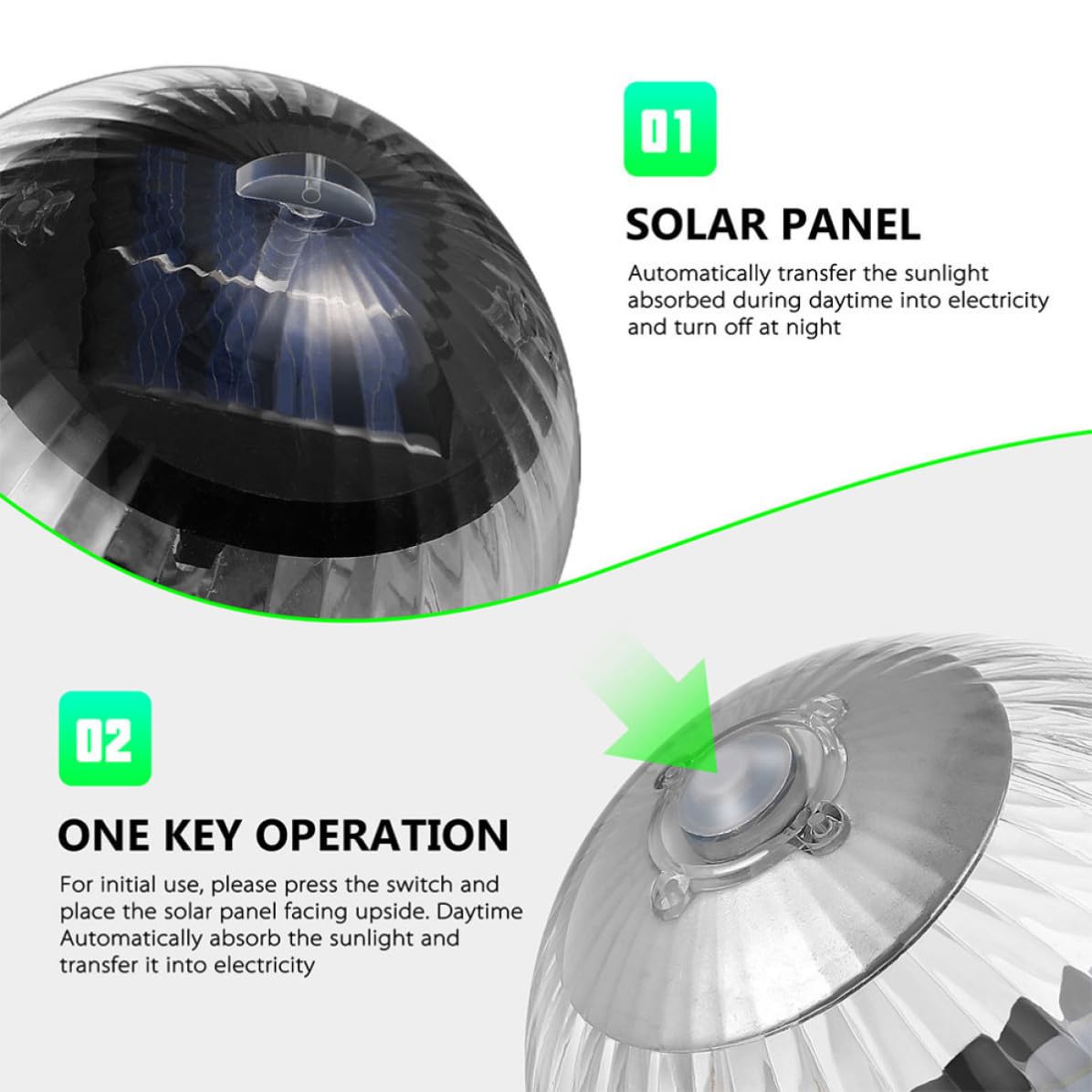 4 Piezas Luz Flotante Solar para Estanque en Forma de Bola