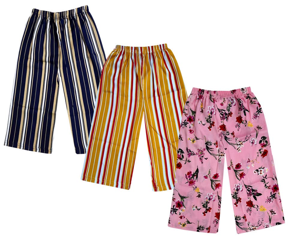 Image of IndiWeavesGirls Crepe Printed Loose Capri 3 /4th Pants