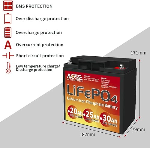 Miniatura 4 de Batería de litio de 12 V, batería Lifepo4 de 20 AH, para scooters para niños, energía solar, UPS pequeño, abridor de puertas, buscador de peces para