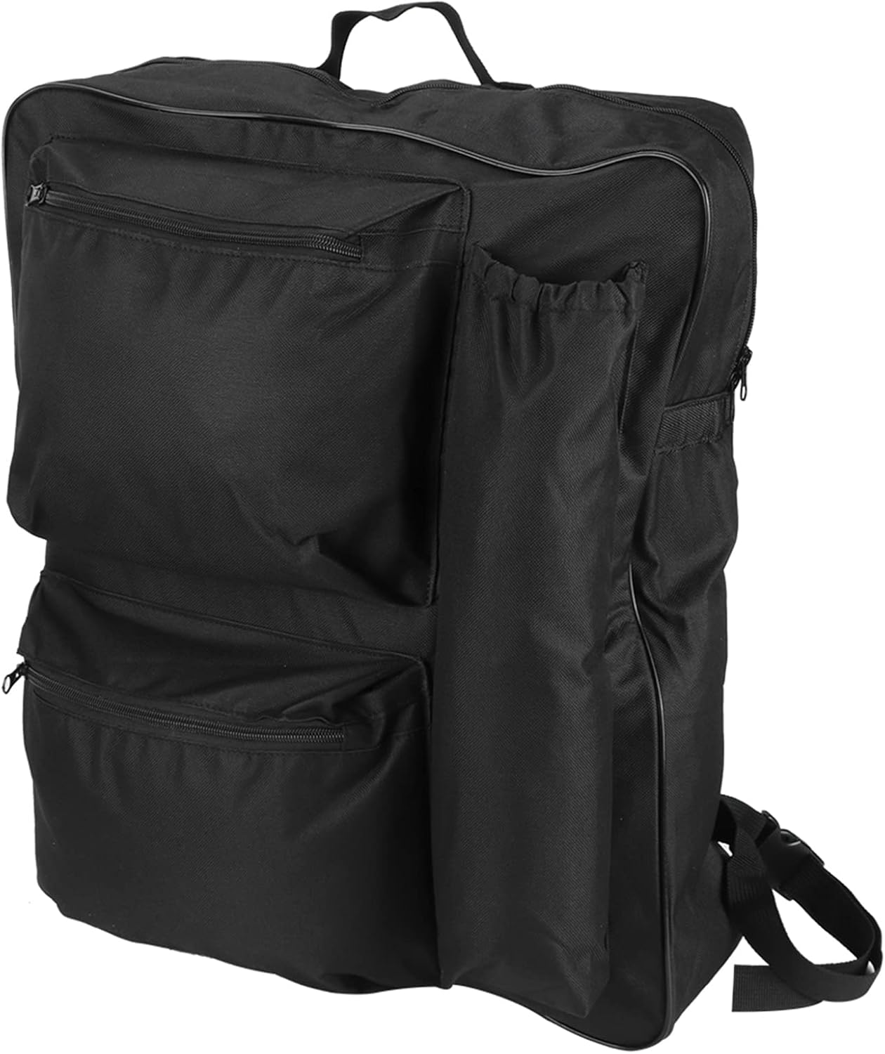 40X14x48cm Black Wheelchair Backpack, Portable Durable Wheelchair Bag to Hang on Back Witn