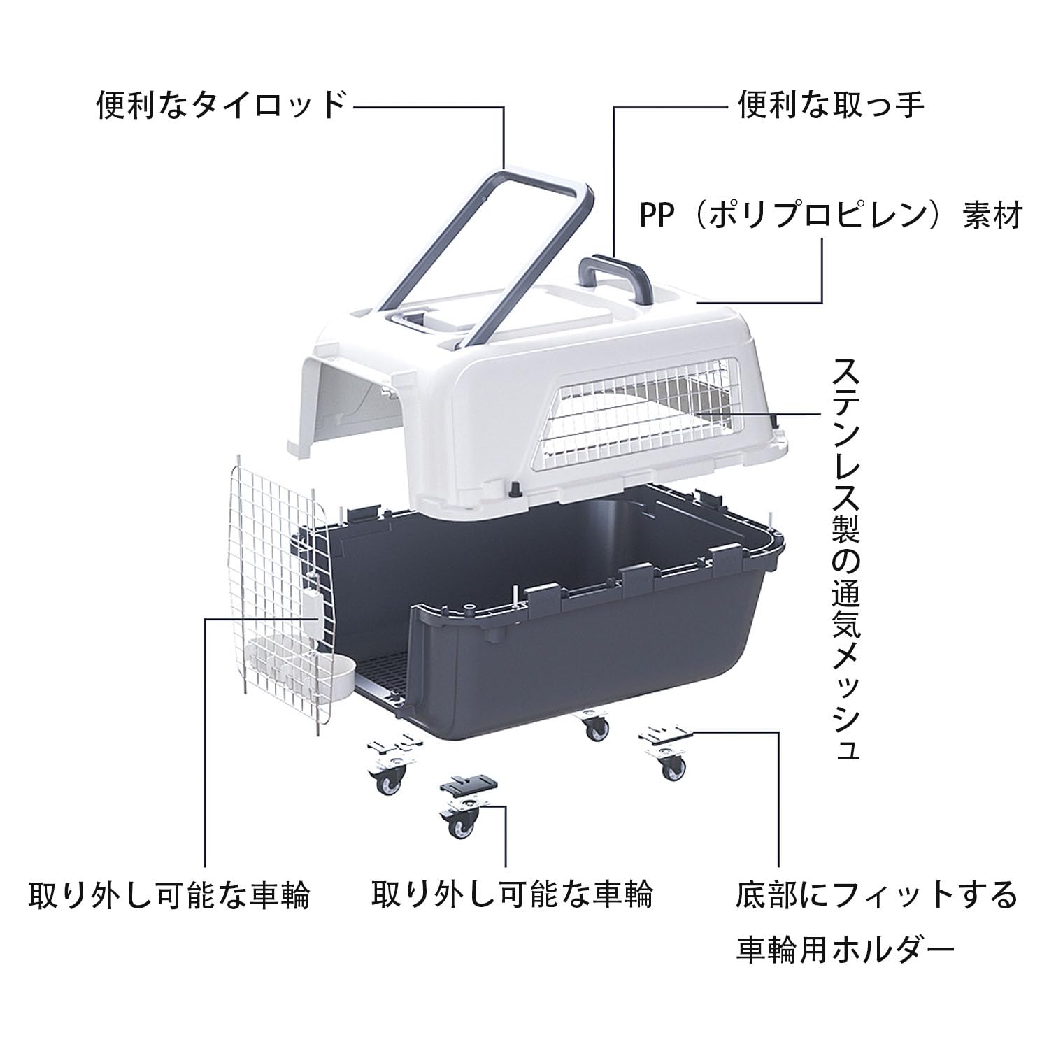 Amazon | AooChonWoo ペットキャリー、大型犬用キャリー、車