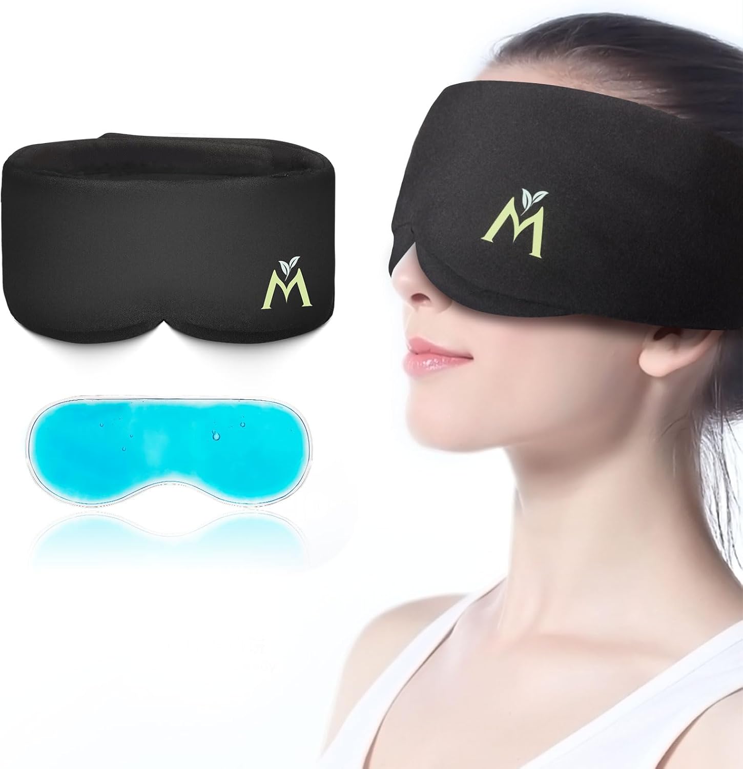 Mavogel Eye Mask for Sleeping Weighted Sleep Mask with Cooling Gel Pad, Cooling