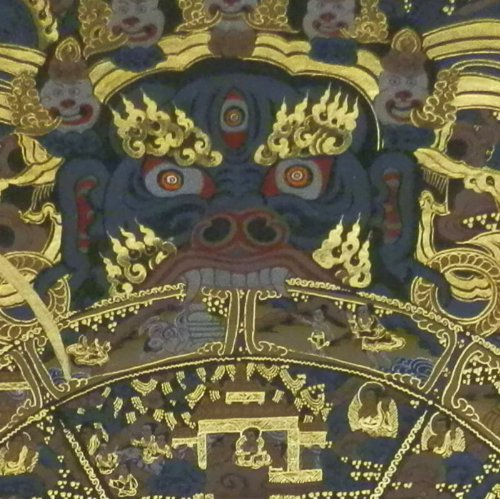 Amazon.co.jp: （並行輸入品） アジアン雑貨 ネパール仏画 六道輪廻図