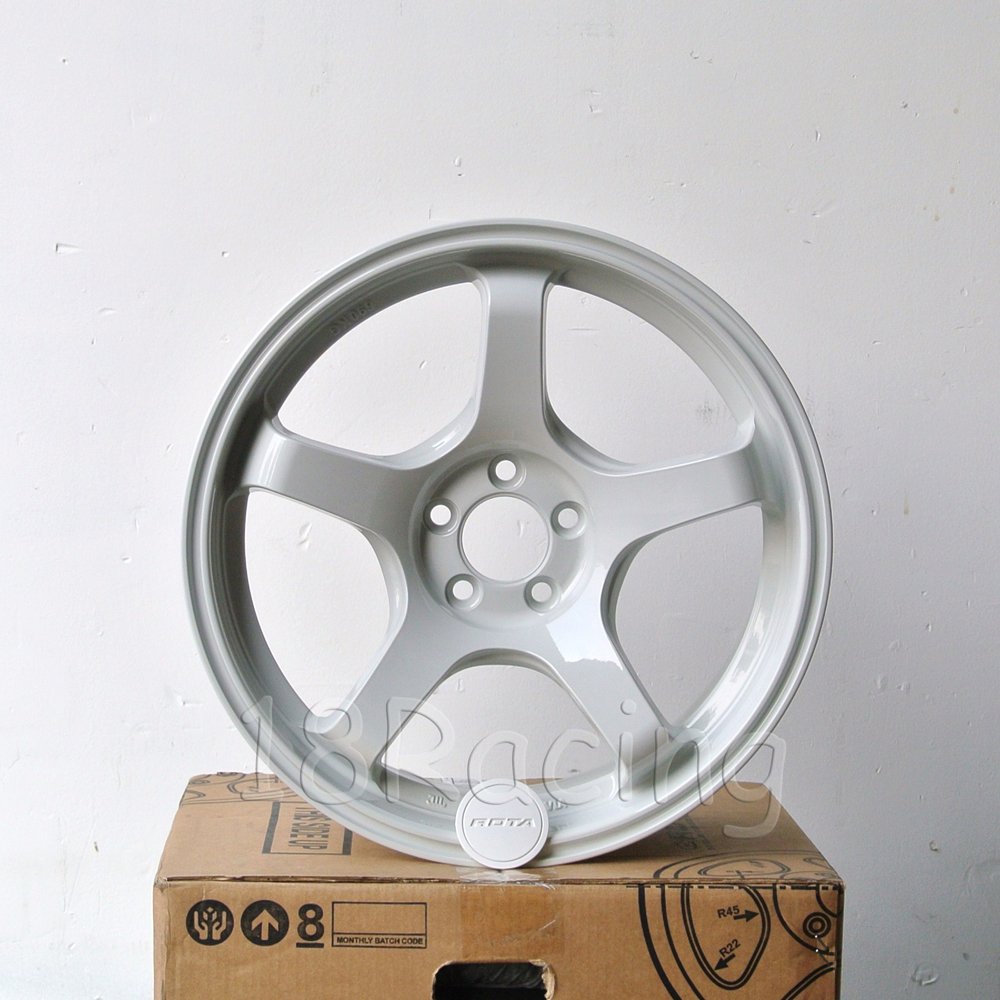Amazon.com: 4 PCS ROTA RT5 WHEELS 18X9.5 5X100 35 73 WHITE