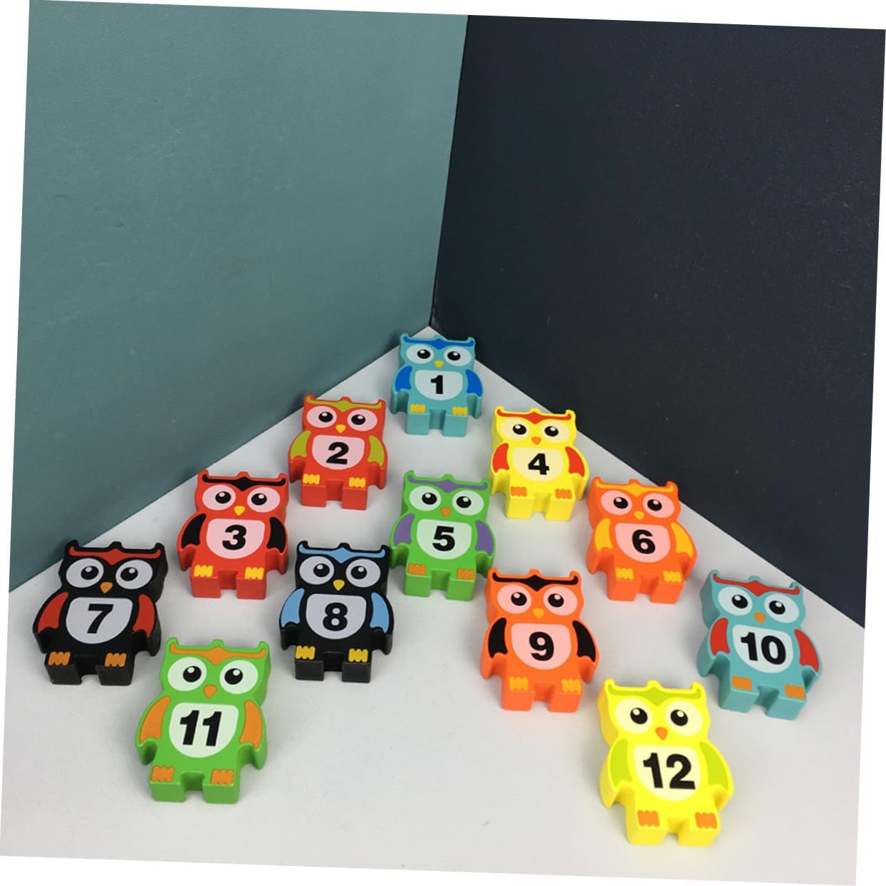 BESPORTBLE Colorful Owl-Shaped Wooden Building Blocks for Safe Smooth Stackable Educational to Develop Logic Patience and Imagination for Boys and Preschool Learning and Playtime