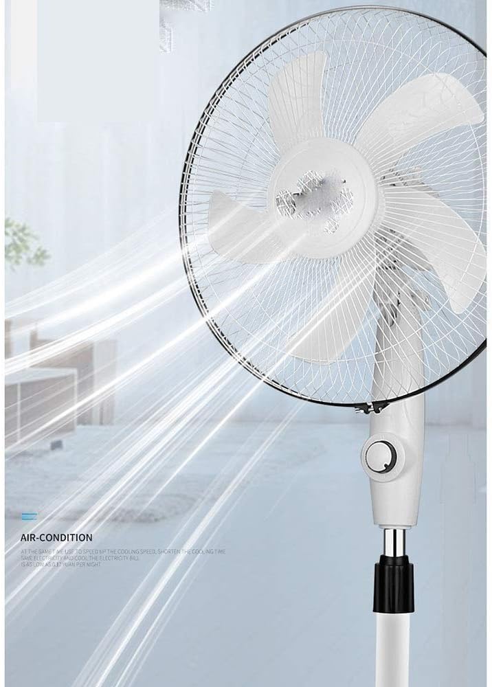 Floor Fan - Electric Fan Household Industrial Fan Vertical Fan / 220V-55W Pedestal Fans (Color : Orange)
