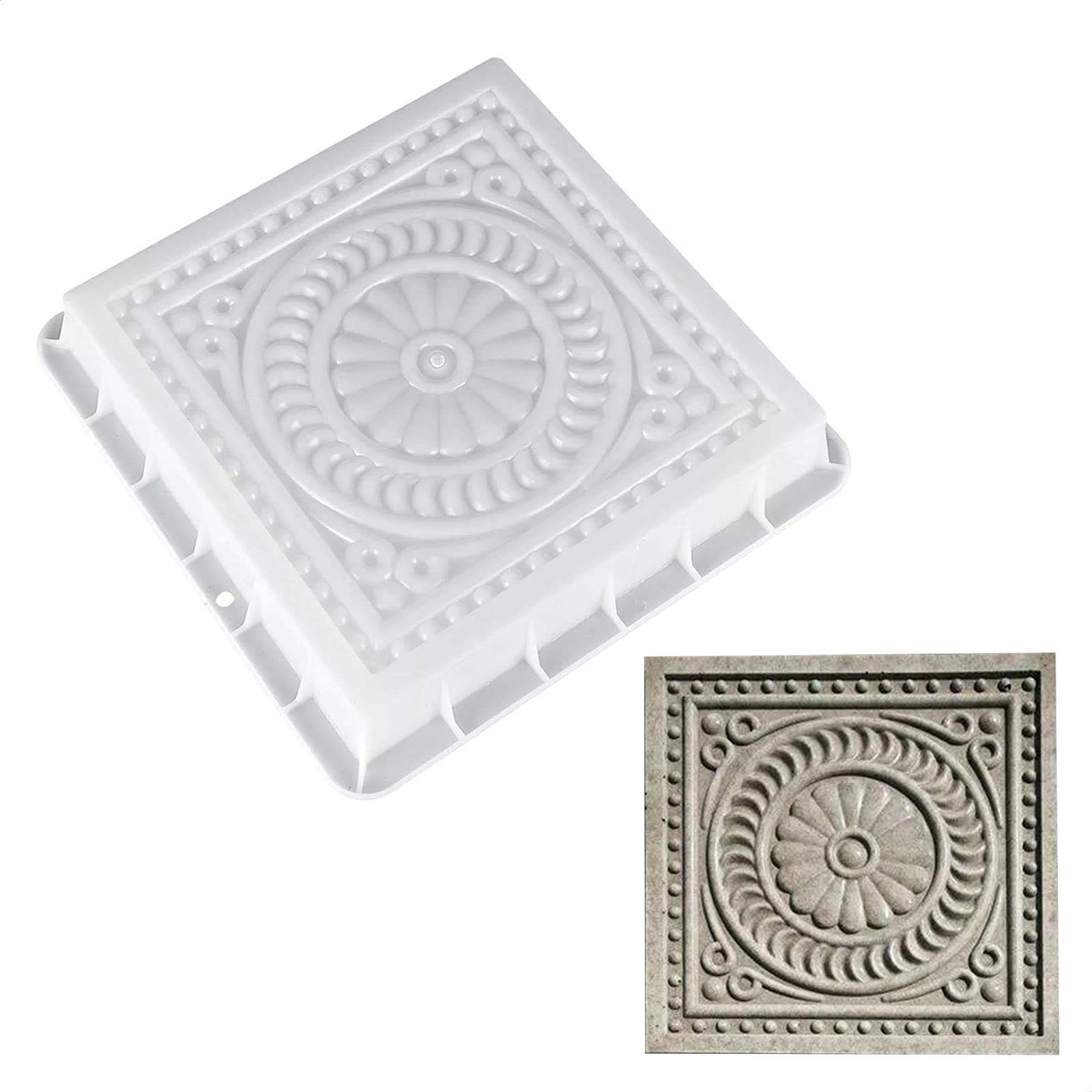 Square Stepping Stone Molds DIY Garden Plastic Concrete Mold Stepping