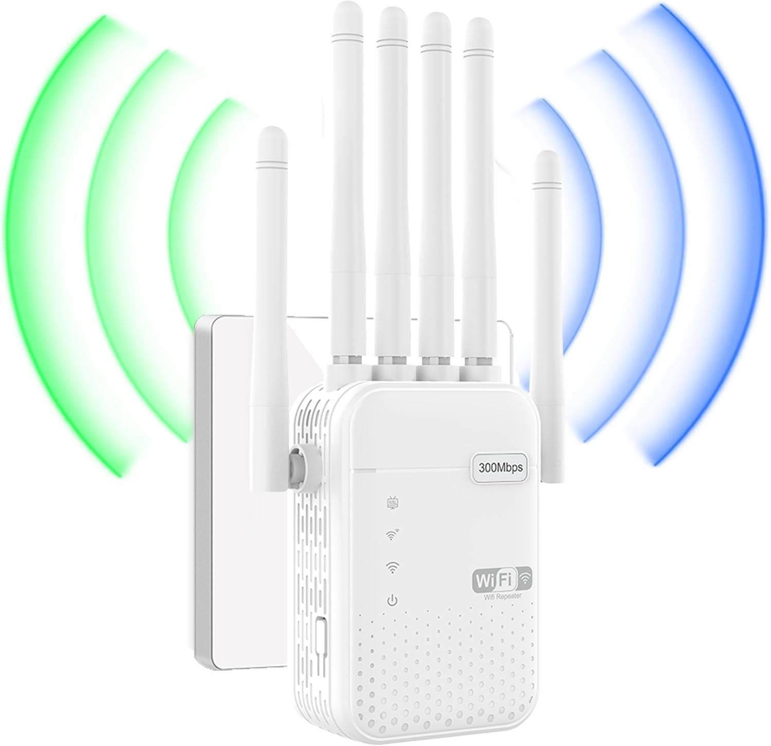 Repetidor WiFi, Amplificador de Señal Dual Band 2.4G/5GHz con 6 Potentes Antenas Externas, Puerto LAN, Modo Repetidor/Ap/Router, Fácil Configuración, Compatible con Todos los Routers y Dispositivos