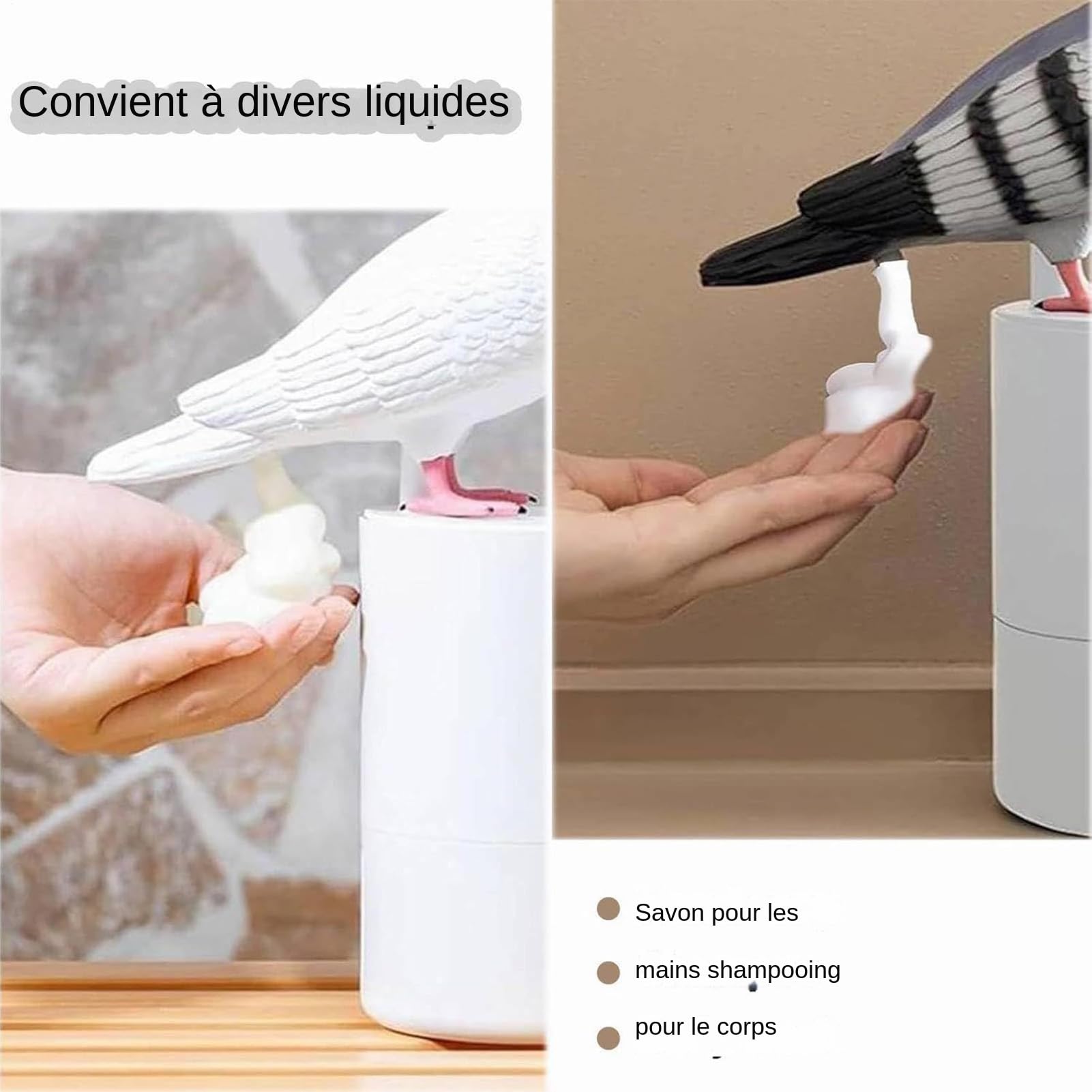Dispensador De Jabón Automático Forma De Pájaro con Dosificado Preciso