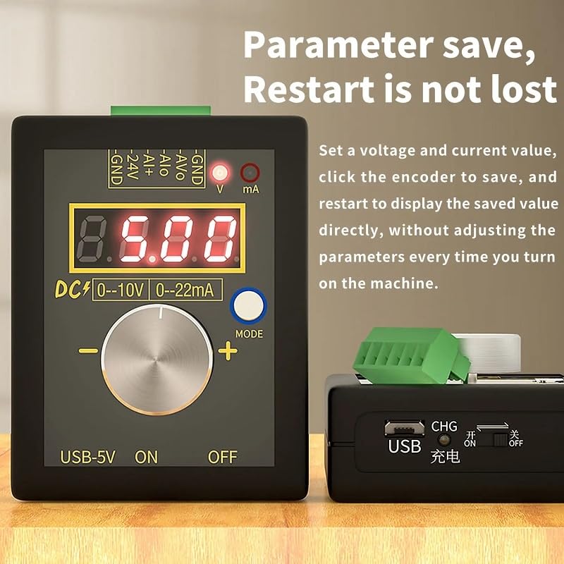 FNIRSI 4-20mA Generator, Adjustable Signal Generator, DC 0-10V 4-20mA Current Voltage Analog Simulator for Value Adjusting PLC Panel LED Testing (with Rechargeable Battery for onsite use) - Image 4 thumbnail