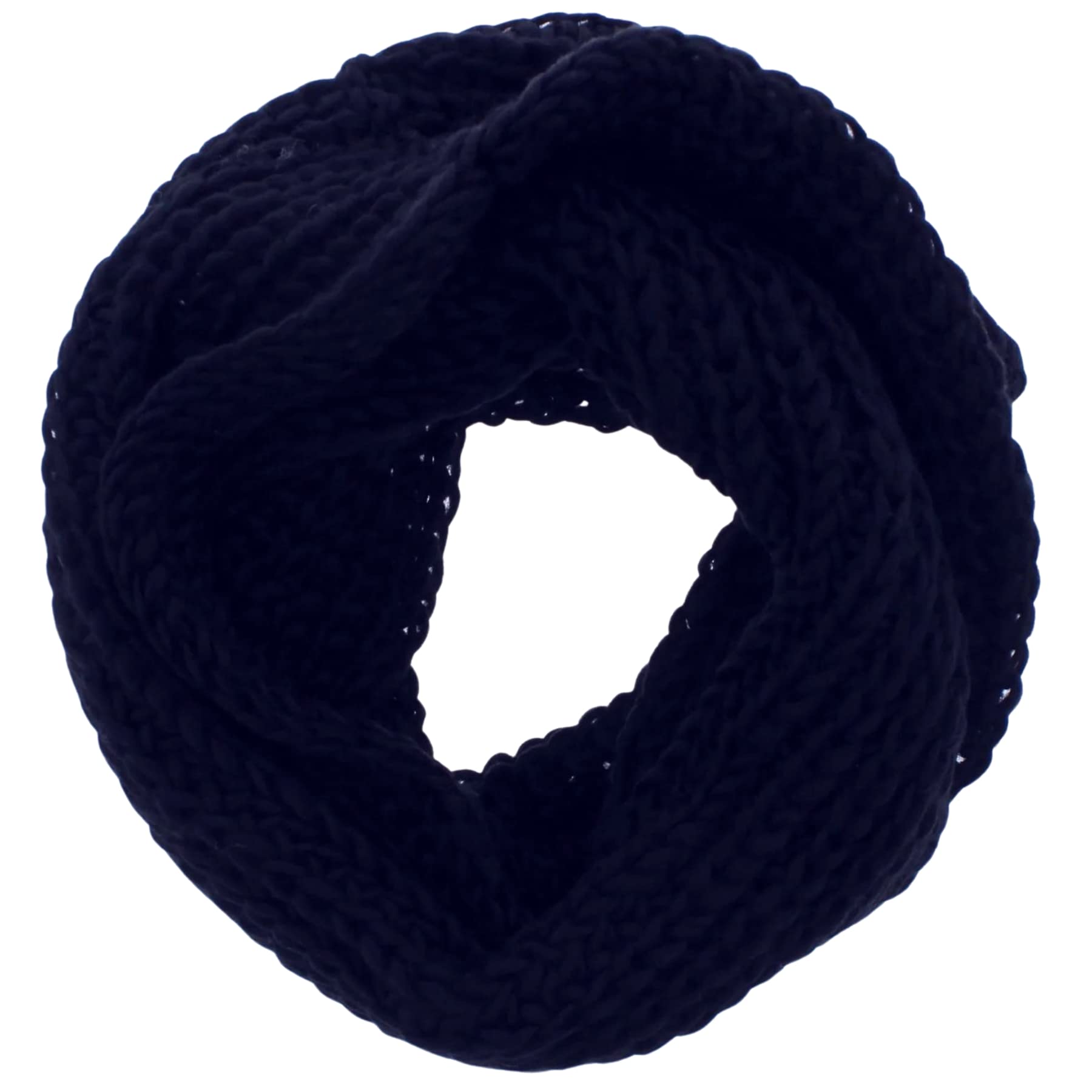 Topkids Accessories Unisex Navy Looped Scarfs For Women And Men, Infinity Scarf, Ladies Scarf, Scarves For Women Uk, Womens, Clothes, Snood, Neck Warmer (Navy)