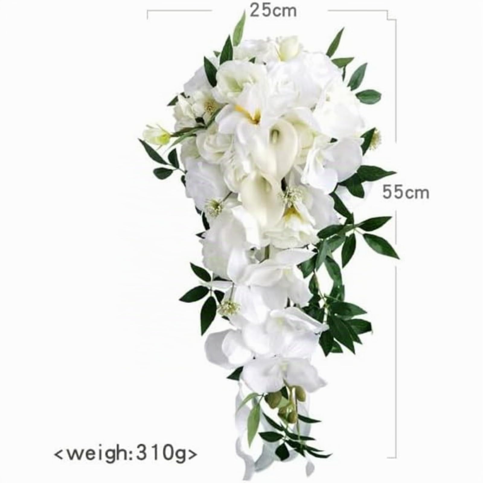 Wasser Tropfen Wasserfall Braut KüNstliche Blumen Bouquet, Eleganter BrautsträUßE Brautstrauss Wasserfall Handgemachte Blumenstrauß FüR Zeremonie Jahrestag Braut Dusche Party