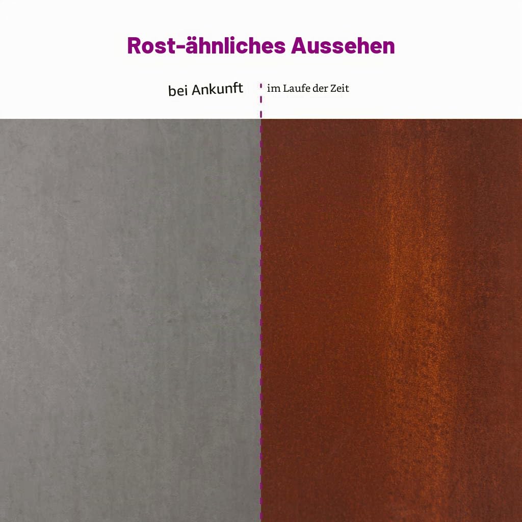 vidaXL Pflanzkübel Rostig 360x40x40 cm Wetterfester Stahl, Pflanzschale, Garten-Garten-Pflanzkübel, Outdoor-Pflanzgefäß, Hochbeet, Pflanzgefäß