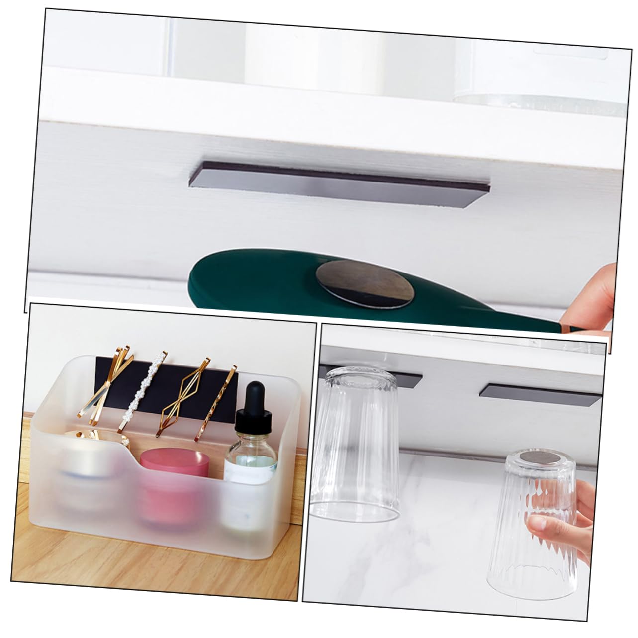 MAGICLULU 5sätze Magnetische Klebebänder Für -projekte Selbstklebende Magnetstreifen Und Plättchen Für Kühlschrank Büro Und Kreative Bastelarbeiten Einfache Installation Werkzeug
