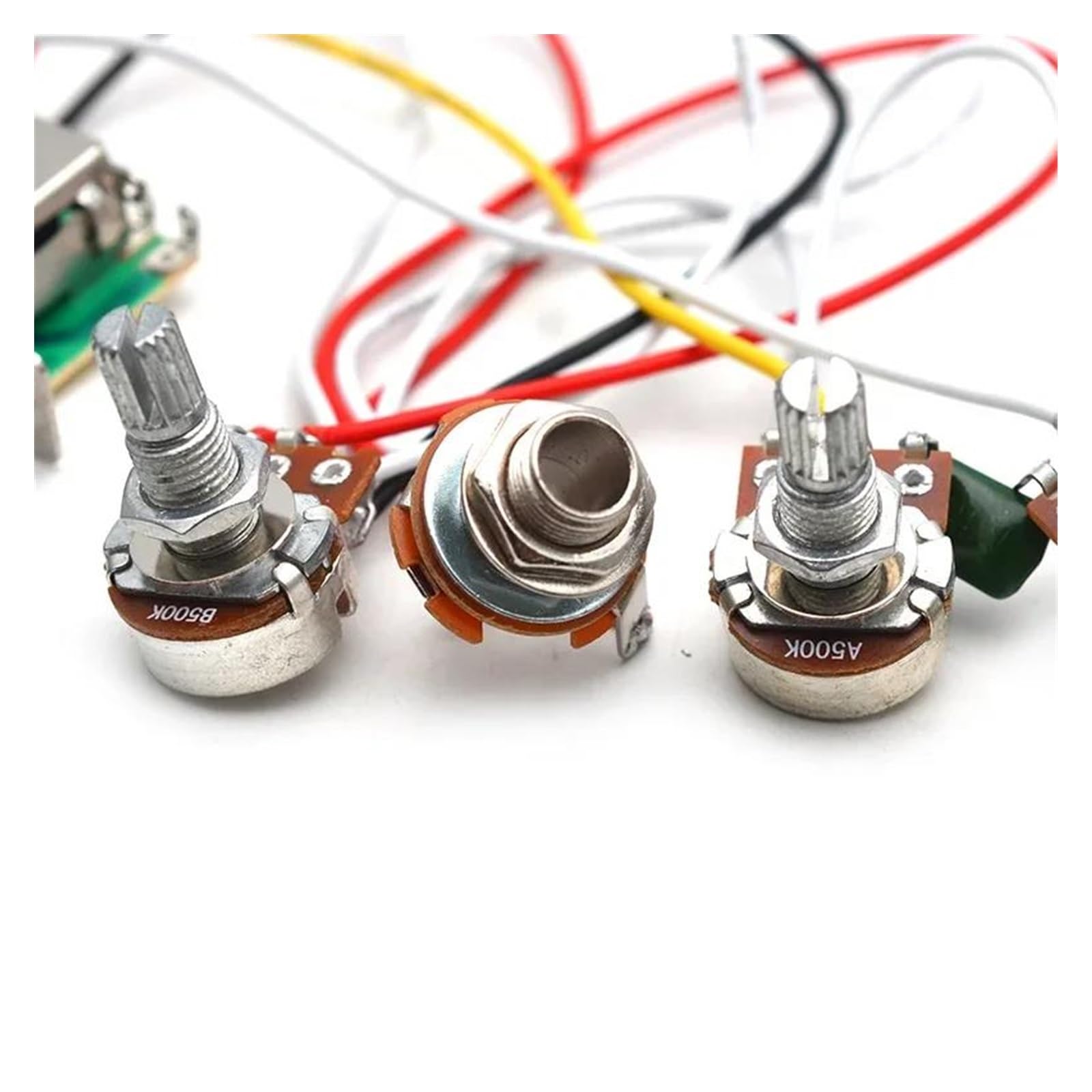 Arnés De Guitarra Precableado Con Potenciómetros De 500k Adecuado Para Reemplazo De Piezas De Instrumentos | Arnés de guitarra(15 PC)